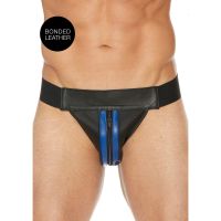 Ouch! Jockstrap med lynlås - læderudseende