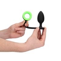 Ouch! Analplugg med penisring - Nattglödande, bild 6