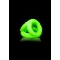 Ouch! Penisring med ballstrap - Glow in the Dark