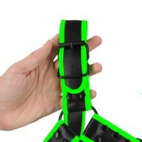 Ouch! Bulldog Harness with Buckle - Glow in the Dark - L/XL, billede 5