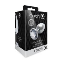 Ouch! Round Gem Anaalitappi - Medium - Hopea/Timantti, kuva 5