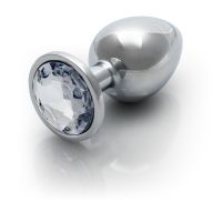 Ouch! Round Gem Butt Plug - Large - Silver/Diamond, picture 6