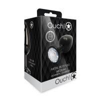 Ouch! Round Gem Butt Plug - Medium - Gunmetal/Diamond, picture 2