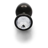 Ouch! Round Gem Butt Plug - Medium - Gunmetal/Diamond, picture 5