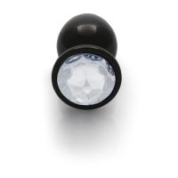 Ouch! Round Gem Plug Anal - Large - Gunmetal/Diamante, imagem 2