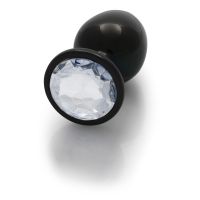 Ouch! Round Gem Plug Anal - Large - Gunmetal/Diamante, imagem 3