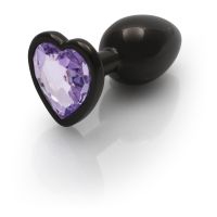 Ouch! Heart Gem Buttplug - Small - Gunmetal/Ametystlilla, billede 4