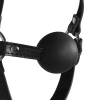 Ouch! Arnês de Cabeça com Venda e Mordaça de Bola Sólida - Preto, imagem 5