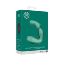 Ouch! Bent Vibrating Prostate Massager with Remote Control - Metallic Green, bild 2