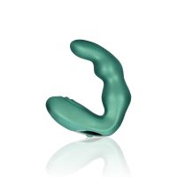 Ouch! Bent Vibrating Prostate Massager with Remote Control - Metallic Green, bild 5