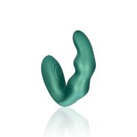 Ouch! Bent Vibrating Prostate Massager with Remote Control - Metallic Green, bild 6