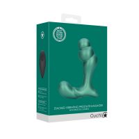 Ouch! Stacked - Prostatastimulator med vibration og fjernbetjening - Metallisk grøn, billede 2
