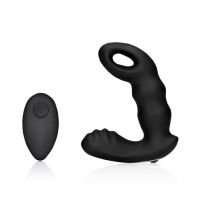 Ouch! Beaded - Prostatastimulator med vibration og fjernbetjening - Sort