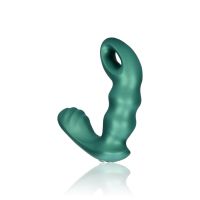 Ouch! Beaded - Prostatastimulator med vibration og fjernbetjening - Metallisk grøn, billede 5