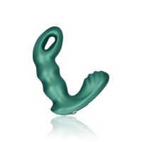 Ouch! Beaded - Prostatastimulator med vibration og fjernbetjening - Metallisk grøn, billede 6