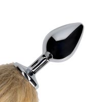 Ouch! Revehale med analplugg i metall - Brun, bilde 5