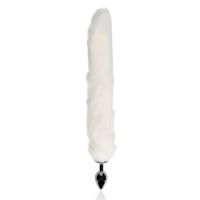 Ouch! Fox Tail with Metal Butt Plug - White, picture 4