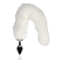 Ouch! Fox Tail with Metal Butt Plug - White, picture 5