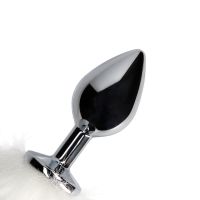 Ouch! Fox Tail with Metal Butt Plug - White, picture 7