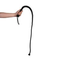 Ouch! PU Leather Pisk med knuddetalje - Sort, billede 7