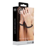 Ouch! Silicone Hand Cuffs - Sort, billede 2