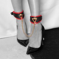 Ouch! Milan Collection - Leg Cuffs - Black/Red, picture 3