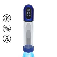 Pumped Engage - Automatisk vandtæt penispumpe og masturbator - Metallic blå