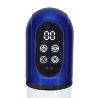 Pumped Engage - Automatisk vandtæt penispumpe og masturbator - Metallic blå, billede 4