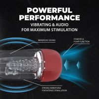 Pumped SonicPull - Masturbatorpump med sug och vibration - Multimedia - Metallic röd, bild 6
