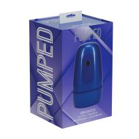 Pumped Pulsar - Masturbatorpumpe med undertryk, sug og vibration - Metallic blå, billede 5