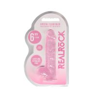 RealRock Realistinen dildo kiveksillä - 15 cm - Pinkki, kuva 5