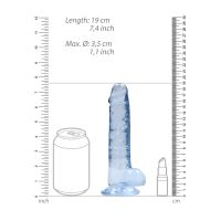 RealRock Realistic Dildo with Balls - 17 cm - Blue, picture 7