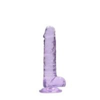 RealRock Realistisk dildo med testikler - 18 cm - Lilla, billede 2