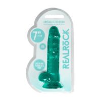 RealRock realistinen dildo kiveksillä - 17 cm - Turkoosi, kuva 6