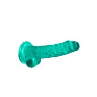 RealRock realistinen dildo kiveksillä - 17 cm - Turkoosi, kuva 3