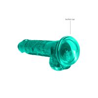 RealRock realistinen dildo kiveksillä - 17 cm - Turkoosi, kuva 4