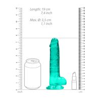 RealRock realistinen dildo kiveksillä - 17 cm - Turkoosi, kuva 7