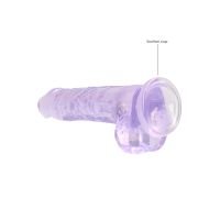RealRock Realistisk dildo med testikler - 21 cm - Lilla, billede 4