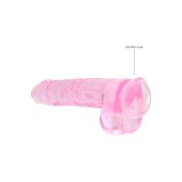 RealRock Realistisk dildo med testikler - 23 cm - Lyserød, billede 4