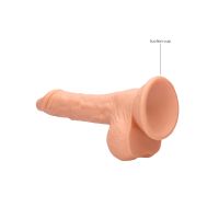 RealRock Dildo z jądrami - 17 cm - Cielisty, zdjęcie 6
