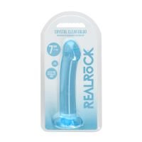 RealRock Non-Realistic Dildo with Suction Cup - 17 cm - Blue, picture 2
