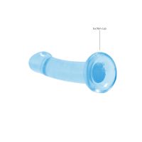 RealRock Non-Realistic Dildo with Suction Cup - 17 cm - Blue, picture 3