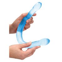RealRock Dildo Duplo Não Realista - 42 cm - Azul, imagem 3