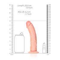 RealRock kaareva realistinen dildo imukupilla - 18 cm - Ihonvärinen, kuva 7