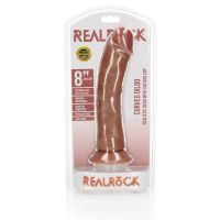 RealRock Curved Realistic Dildo with Suction Cup - 20,5 cm - Tan, picture 6