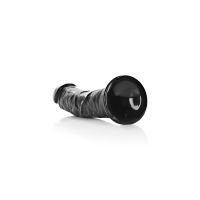 RealRock Dildo Realistico Curvo con Ventosa - 25,5 cm - Nero, immagine 5