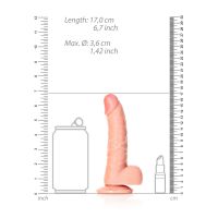 RealRock Gode réaliste courbé avec testicules et ventouse - 15,5 cm - Couleur chair, photo 7