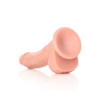 RealRock Gode réaliste courbé avec testicules et ventouse - 20,5 cm - Couleur chair, photo 4