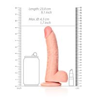 RealRock Gode réaliste courbé avec testicules et ventouse - 20,5 cm - Couleur chair, photo 7