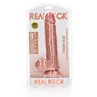 RealRock suora realistinen dildo kiveksillä ja imukupilla - 23 cm, kuva 6